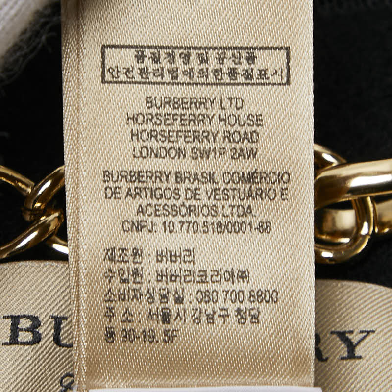 バーバリー ポンチョ ベージュ ブラック ウール カシミヤ レディース BURBERRY 【中古】