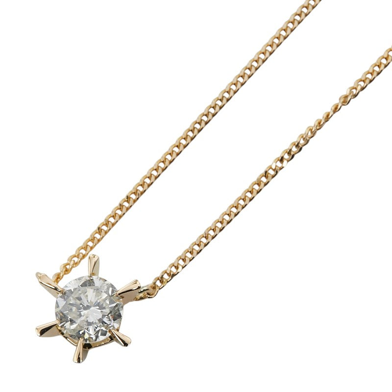 K18YG イエローゴールド ダイヤ0.57ct ネックレス レディース 【中古】