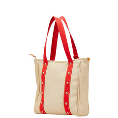 ルイ ヴィトン アンティグア カバMM トートバッグ ショルダーバッグ M40035 レッド ベージュ キャンバス レザー レディース LOUIS VUITTON 中古