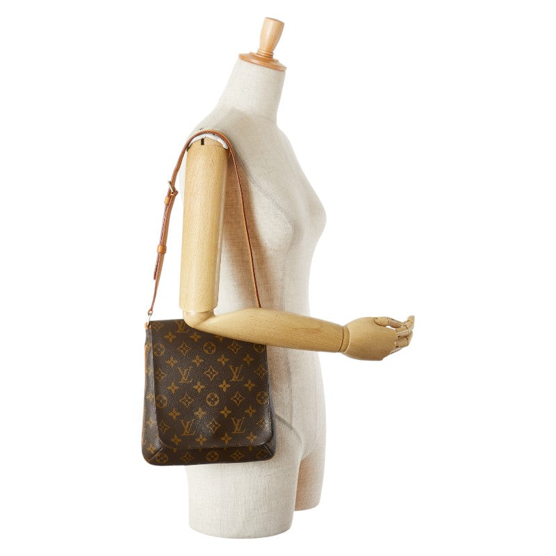 ルイ ヴィトン モノグラム ミュゼットサルサ ショート ショルダーバッグ M51258 ブラウン PVC レザー レディース LOUIS VUITTON 【中古】
