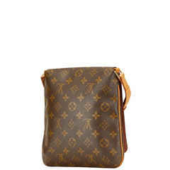 ルイ ヴィトン モノグラム ミュゼットサルサ ショート ショルダーバッグ M51258 ブラウン PVC レザー レディース LOUIS VUITTON 【中古】