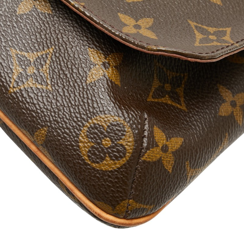 ルイ ヴィトン モノグラム ミュゼットサルサ ショート ショルダーバッグ M51258 ブラウン PVC レザー レディース LOUIS VUITTON 【中古】