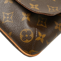 ルイ ヴィトン モノグラム ミュゼットサルサ ショート ショルダーバッグ M51258 ブラウン PVC レザー レディース LOUIS VUITTON 【中古】