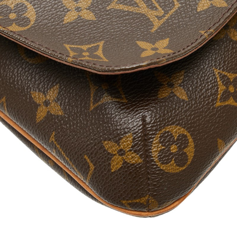 ルイ ヴィトン モノグラム ミュゼットサルサ ショート ショルダーバッグ M51258 ブラウン PVC レザー レディース LOUIS VUITTON 【中古】