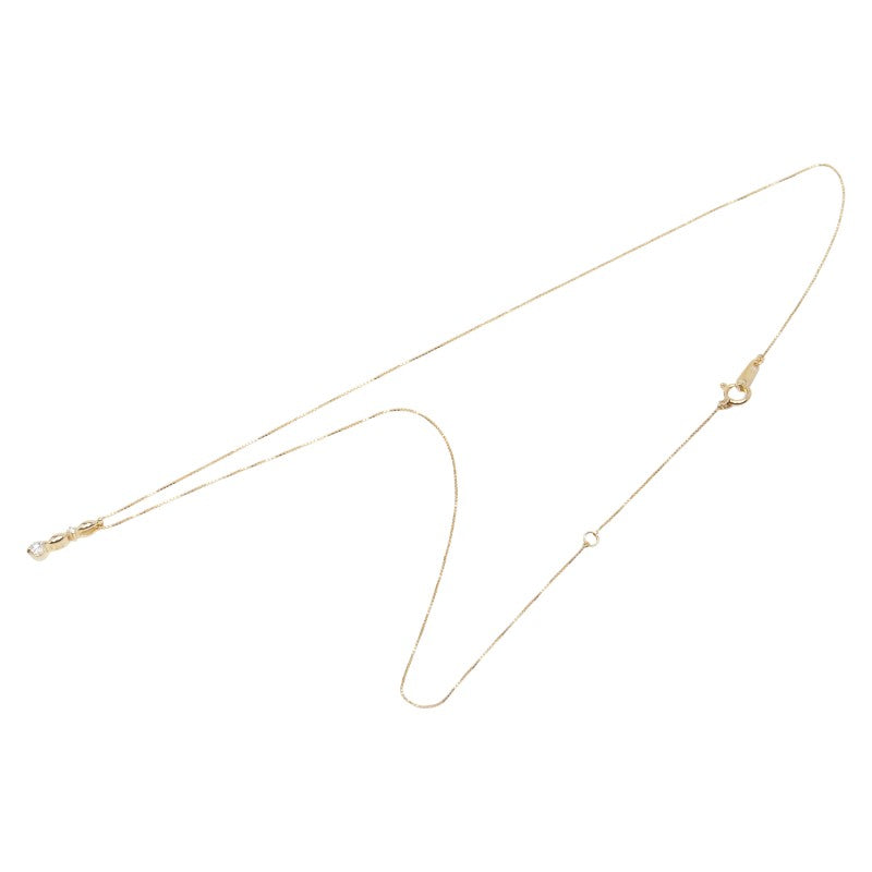 K18YG イエローゴールド ダイヤ0.10ct ペンダントネックレス レディース 【中古】
