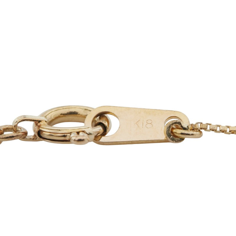 K18YG イエローゴールド ダイヤ0.10ct ペンダントネックレス レディース 【中古】
