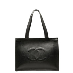 シャネル ココマーク トートバッグ ショルダーバッグ ブラック キャビアスキン レディース CHANEL 【中古】