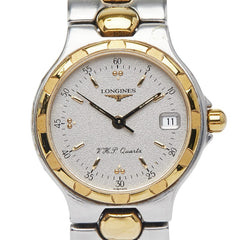 ロンジン コンクエスト 腕時計 L1 1133 クオーツ ホワイト文字盤 ステンレススチール メッキ レディース LONGINES 【中古】