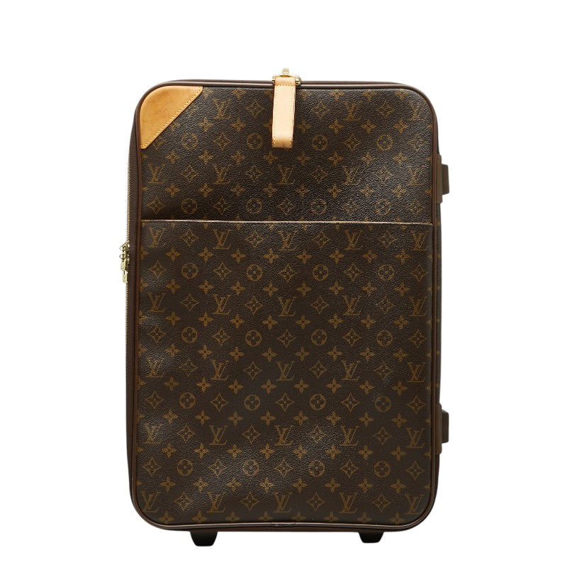 ルイ ヴィトン モノグラム ぺガス55 キャリーバッグ スーツケース M23294 ブラウン PVC レザー レディース LOUIS VUITTON 【中古】