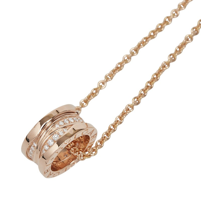 ブルガリ ビーゼロワン パヴェダイヤ レジェンドネックレス 355060 K18PG ピンクゴールド レディース BVLGARI 【中古】