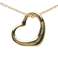ティファニー K18YG イエローゴールド オープンハート ペンダントネックレス レディース TIFFANY&Co. 【中古】
