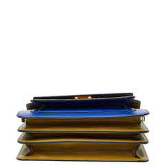 マルニ トランク ショルダーバッグ ブルー ブラック レザー レディース MARNI 【中古】