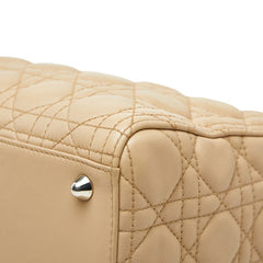 クリスチャンディオール カナージュ レディディオール ラージ ハンドバッグ ショルダーバッグ 2WAY ベージュ レザー レディース Christian Dior 【中古】