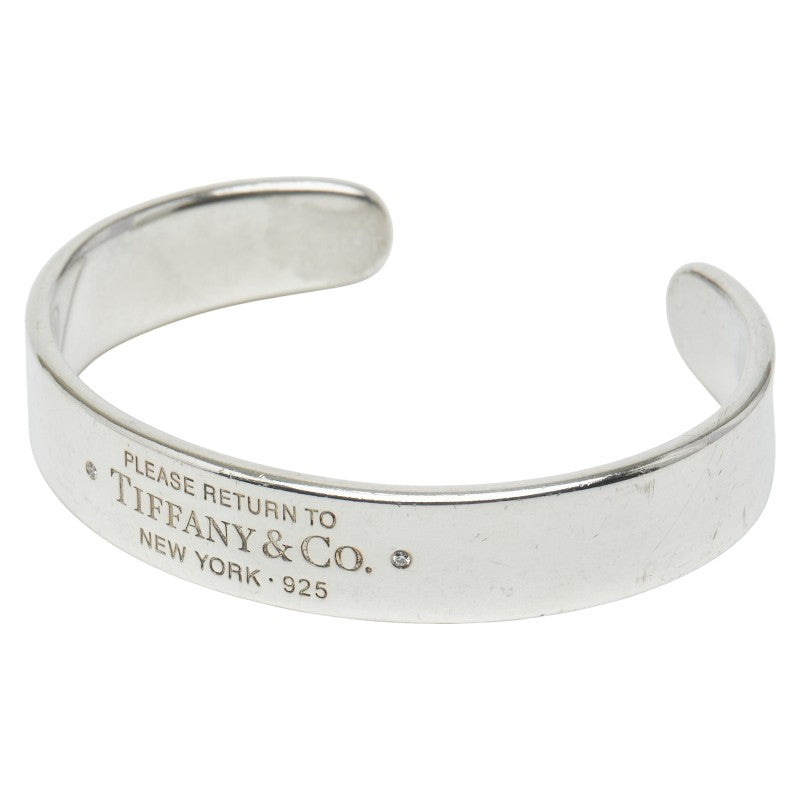 ティファニー リターン トゥ ティファニー ナロー カフ 2Pダイヤ バングル SV925 シルバー レディース TIFFANY&Co. 【中古】