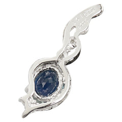 K18WG ホワイトゴールド サファイア1.07ct ダイヤ0.07ct ペンダントトップ レディース 【中古】