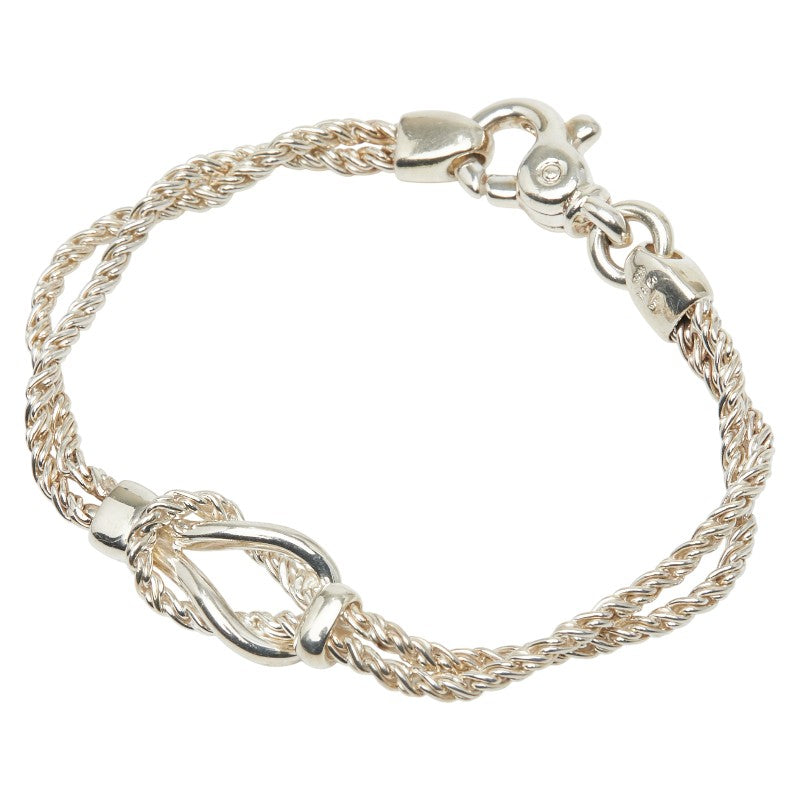 ティファニー センターノット ダブルループ ブレスレット SV925 シルバー レディース TIFFANY&Co. 【中古】