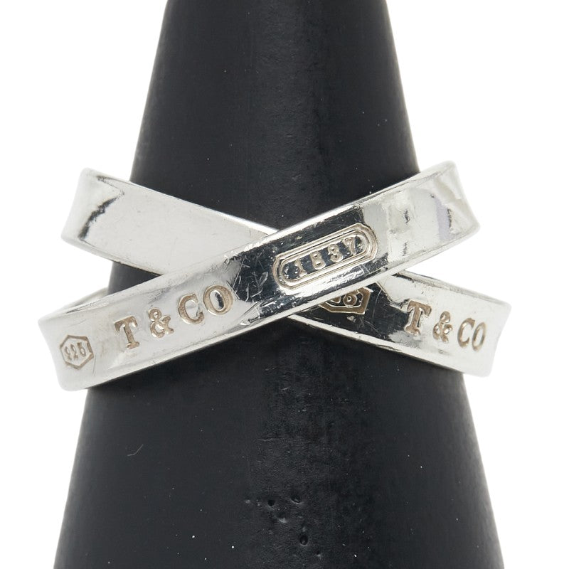 ティファニー 1837 インターロッキング ダブルサークル リング 指輪 SV925 シルバー レディース TIFFANY&Co. 【中古】