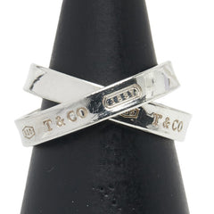 ティファニー 1837 インターロッキング ダブルサークル リング 指輪 SV925 シルバー レディース TIFFANY&Co. 【中古】