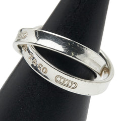 ティファニー 1837 インターロッキング ダブルサークル リング 指輪 SV925 シルバー レディース TIFFANY&Co. 【中古】