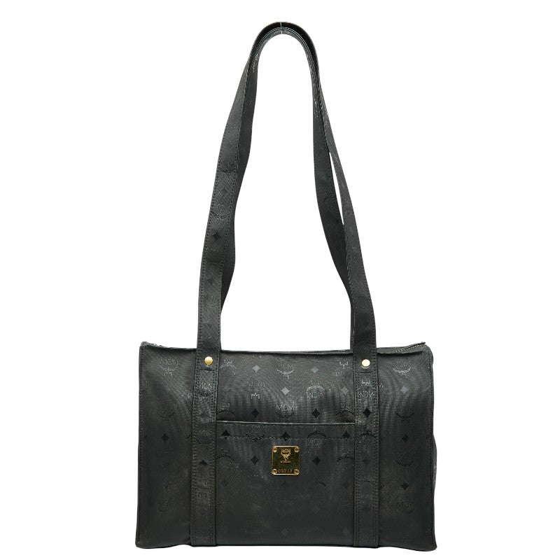 エム シー エム ヴィセトス モノグラム ハンドバッグ トートバッグ ブラック PVC レディース MCM 【中古】