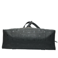 エム シー エム ヴィセトス モノグラム ハンドバッグ トートバッグ ブラック PVC レディース MCM 【中古】