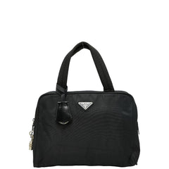 プラダ 三角ロゴプレート ハンドバッグ B8495 ブラック ナイロン レディース PRADA 【中古】