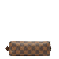 ルイ ヴィトン ダミエ ポシェット コスメティック PM ポーチ N47516 ブラウン PVC レザー レディース LOUIS VUITTON 【中古】