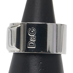 ドルチェアンドガッバーナ ロゴ リング 指輪 シルバー メタル メンズ DOLCE&GABBANA 【中古】
