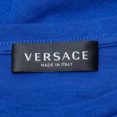 ヴェルサーチェ Greek Masks T-Shirt Tシャツ サイズ12A ブルー マルチカラー コットン キッズ VERSACE 【中古】