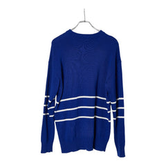 ヴァレンティノ ロゴニット セーター サイズM 2V3KC23N94V ブルー ウール メンズ VALENTINO 【中古】