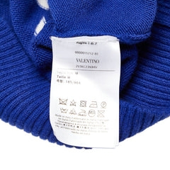 ヴァレンティノ ロゴニット セーター サイズM 2V3KC23N94V ブルー ウール メンズ VALENTINO 【中古】