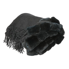 ジバンシー ショール ブラック ウール ファー レディース Givenchy 【中古】