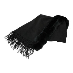 ジバンシー ショール ブラック ウール ファー レディース Givenchy 【中古】