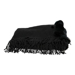 ジバンシー ショール ブラック ウール ファー レディース Givenchy 【中古】