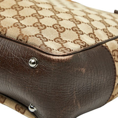グッチ GGキャンバス バンブー ショルダーバッグ トートバッグ 112530 ブラウン キャンバス レザー レディース GUCCI 【中古】