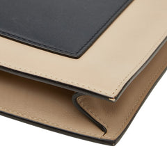 セリーヌ ポケット チェーン ショルダーバッグ ベージュ レッド ネイビー レザー レディース CELINE 【中古】