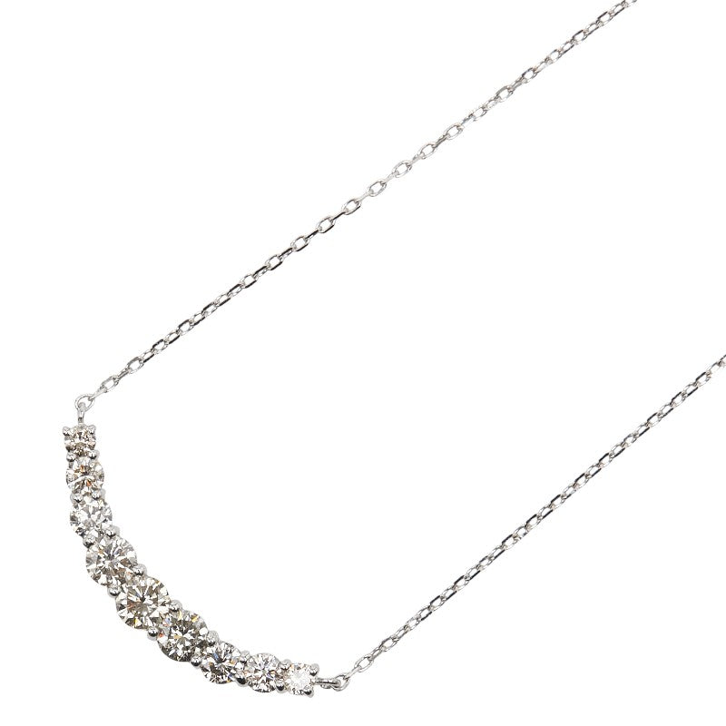 Pt900 プラチナ Pt850 プラチナ ダイヤ0.50ct ネックレス レディース 【中古】