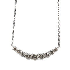 Pt900 プラチナ Pt850 プラチナ ダイヤ0.50ct ネックレス レディース 【中古】