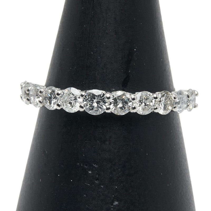 Pt900 プラチナ ダイヤ1.00ct ハーフエタニティ リング 指輪 レディース 12号 【中古】