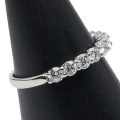 Pt900 プラチナ ダイヤ1.00ct ハーフエタニティ リング 指輪 レディース 12号 【中古】