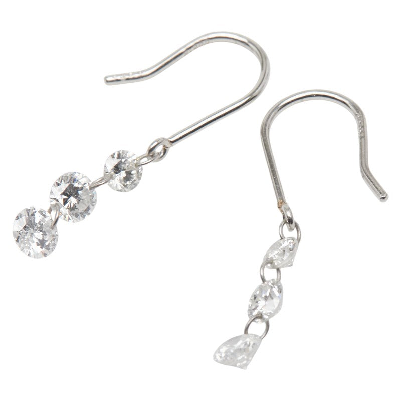 Pt900 プラチナ ダイヤ0.704ct フックピアス レディース 【中古】