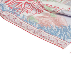 ルイ ヴィトン 庭 モノグラム トランク モチーフ スカーフ M78784 ピンク ブルー マルチカラー シルク レディース LOUIS VUITTON 【中古】