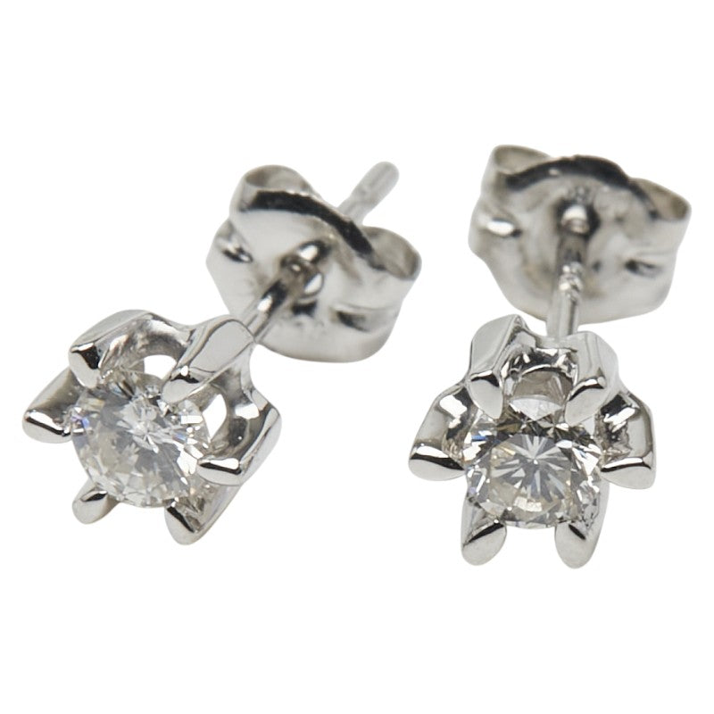 Pt900 プラチナ ダイヤ0.20ct ピアス レディース 【中古】