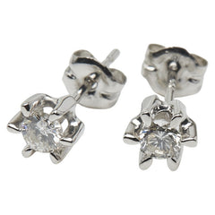 Pt900 プラチナ ダイヤ0.20ct ピアス レディース 【中古】