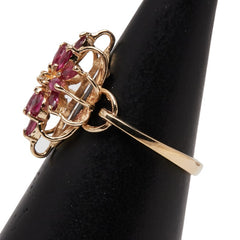 K18YG イエローゴールド ルビー リング 指輪 レディース 10.5号 【中古】