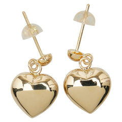 K18YG イエローゴールド ダイヤ ハート モチーフ ピアス レディース 【中古】