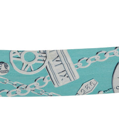 ティファニー リターン トゥ ティファニー アクセサリー モチーフ スカーフ ティファニーブルー シルバー シルク レディース TIFFANY&Co. 【中古】