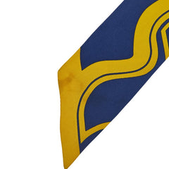 エルメス ツイリー Les Coupes Tattoo クーペ タトゥアージュ スカーフ ブルー イエロー シルク レディース HERMES 【中古】