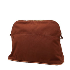 エルメス ボリードポーチGM ポーチ ブラウン コットン レディース HERMES 【中古】