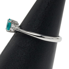 Pt900 プラチナ パライバトルマリン0.28ct ダイヤ0.11ct リング 指輪 レディース 8号 【中古】